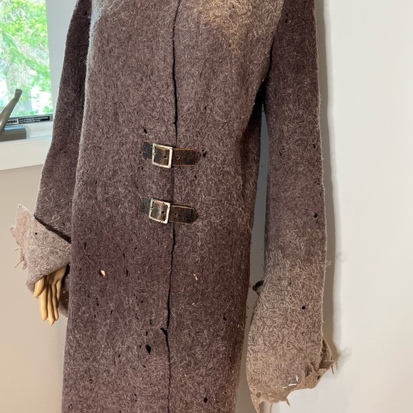 Casch by Gro Abrahamsson Sz 38 Boiled Wool Coat - Work of Art - Picture 10 of 16